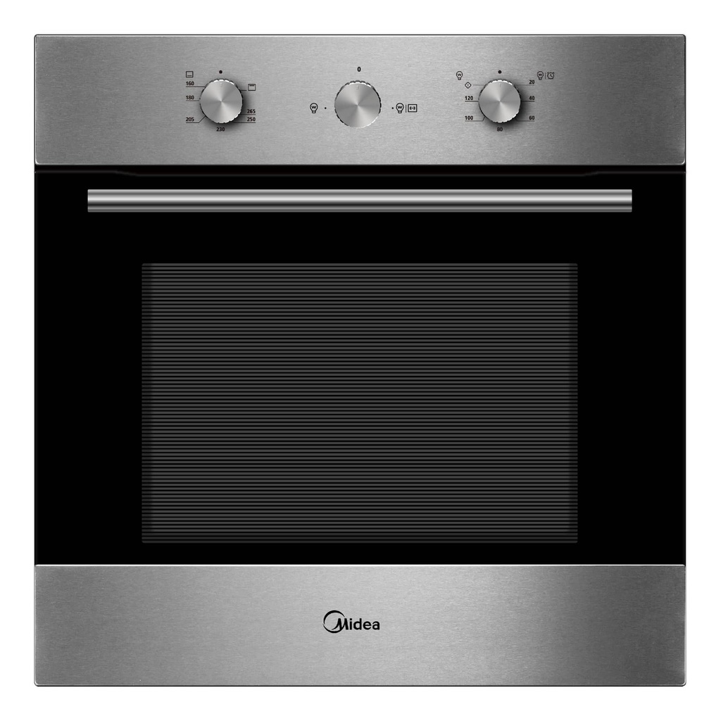 Midea 60cm 65L Gas Built-In Oven, Stainless Steel – 65QME65006