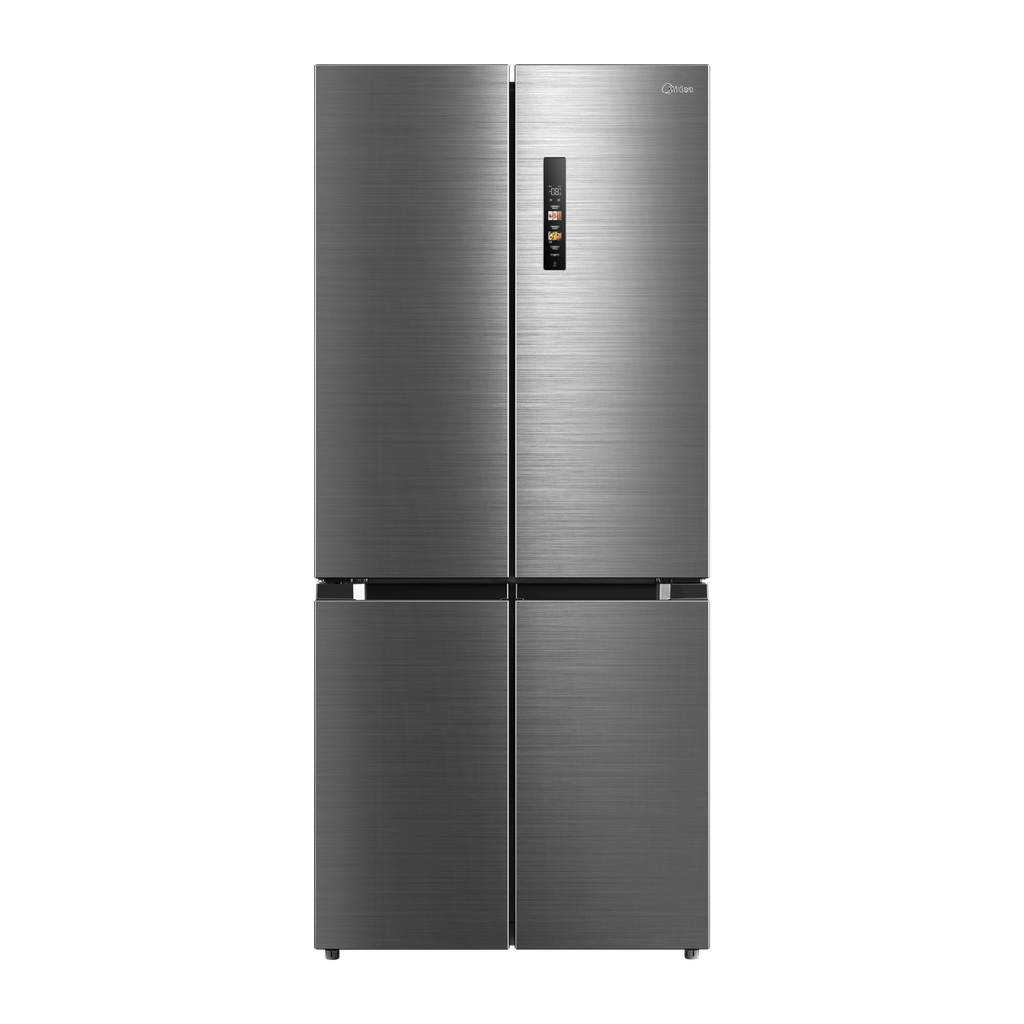 Midea 568L Four-Door No Frost Quattro Inverter Refrigerator, Bru Steel – MDRM691MIE46
