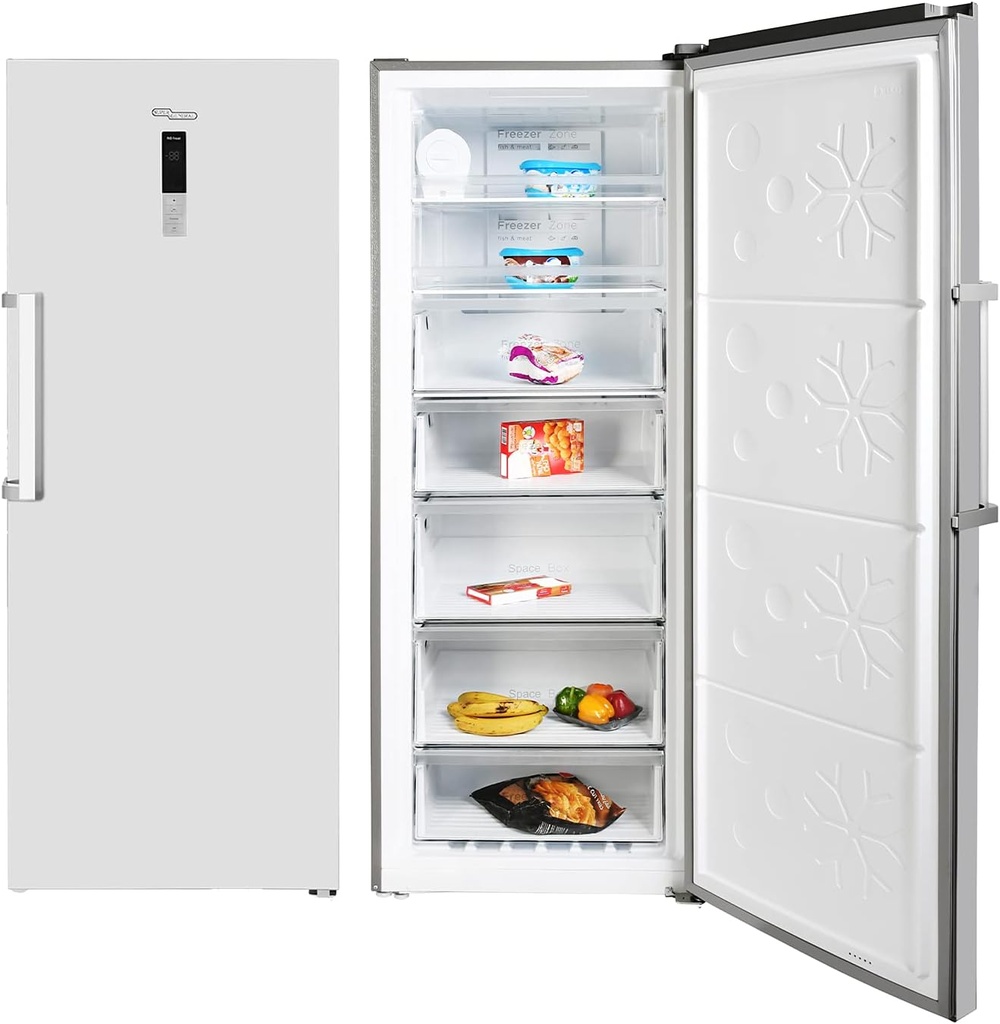 Hisense 12CFT No Frost Inverter Upright Freezer, Silver – FV356N4ASU