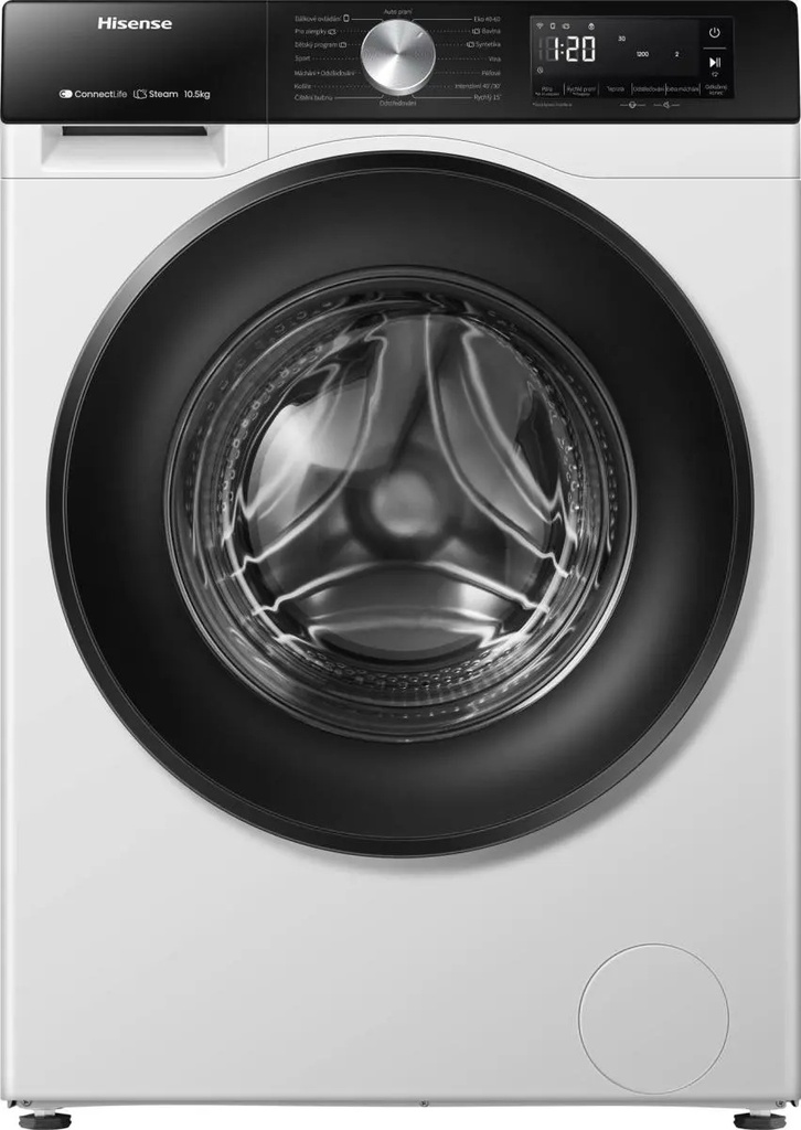 Hisense 10.5kg 1400rpm Inverter Front-Load Washing Machine, White – WF3S1043BW