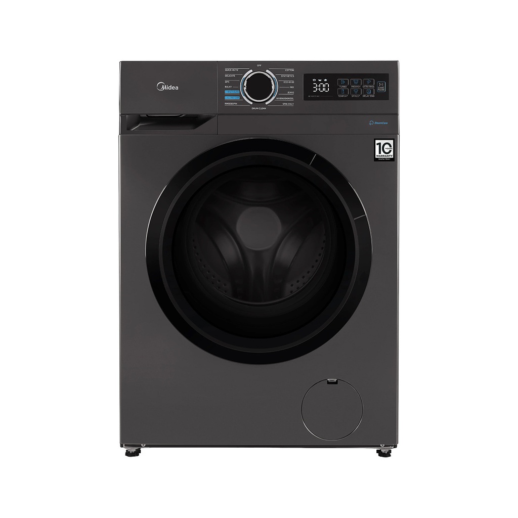 Midea 8kg 1400rpm Quattro Inverter Front-Load Washing Machine – MF110W80B/T-GCC
