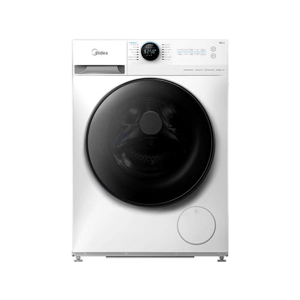 Midea 11kg 1400rpm Quattro Inverter Front-Load Washing Machine, White – MF200W110WB/W
