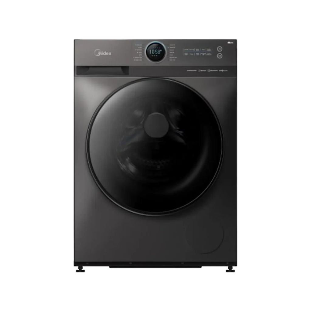 Midea 11kg 1400rpm Quattro Inverter Front-Load Washing Machine, Titanium – MF200W110WB/T
