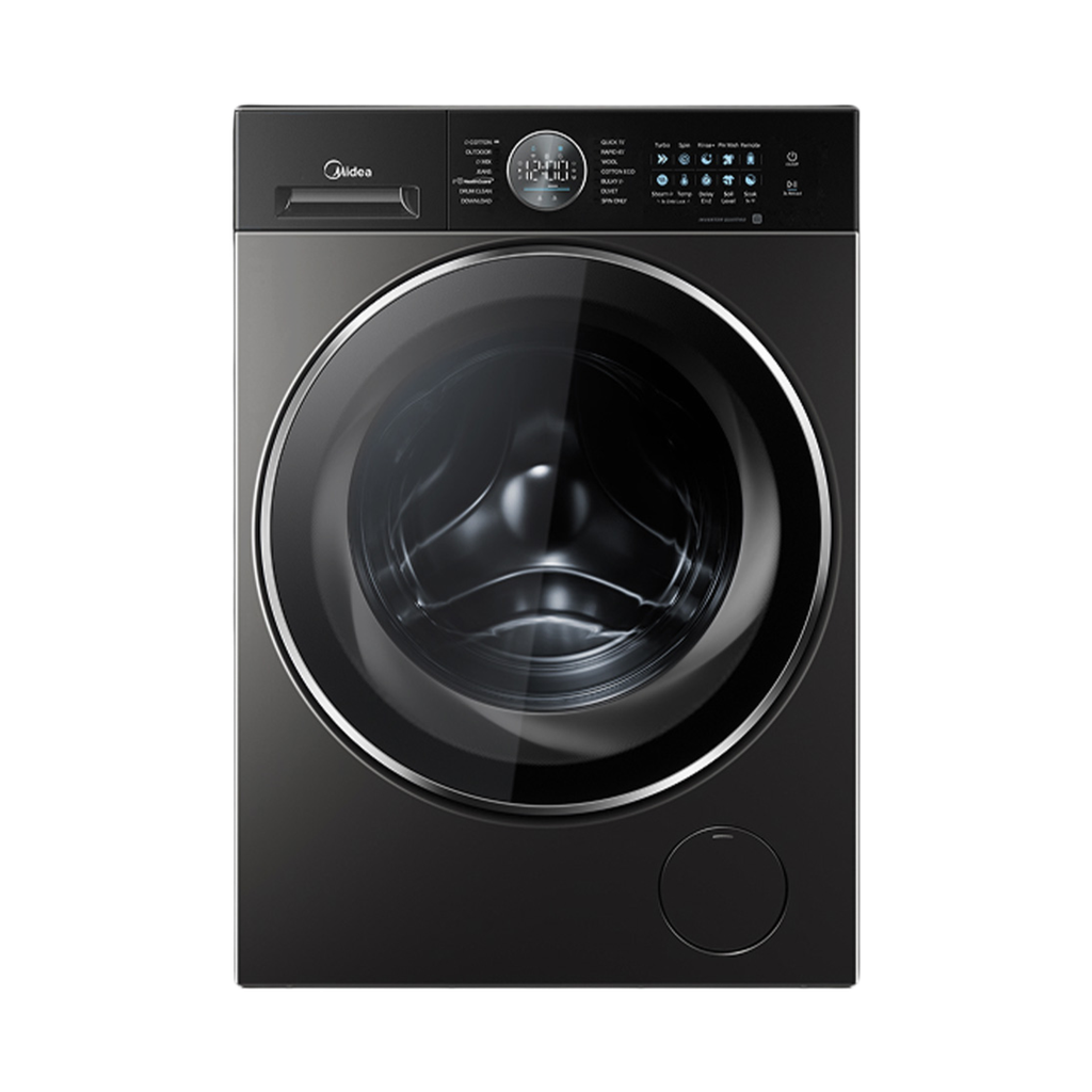 Midea 10kg 1400rpm Quattro Inverter Front-Load Washing Machine, Titanium – MF210W100WB/T-LB