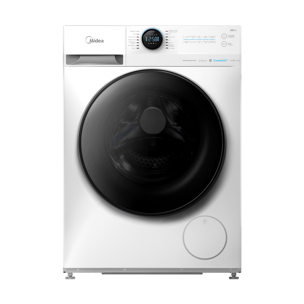 Midea 8kg Wash / 6kg Dry 1400rpm Quattro Inverter Washer-Dryer, White – MF200D80WB/W-GCC