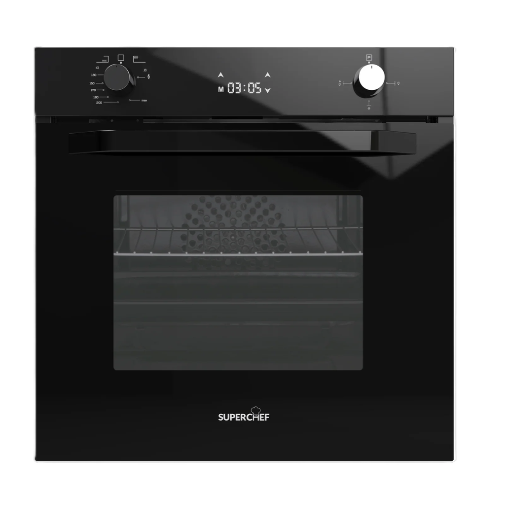 Superchef 60cm Gas Built-In Oven, Black – DO-60 GGF GLASS