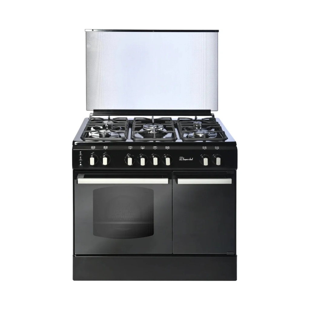 Superchef 90cm 5-Burner Gas Freestanding Cooker – DCB-941 BLK