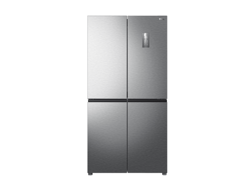 TCL 470L Four-Door No Frost Inverter Refrigerator, Stainless Steel – P560CDN