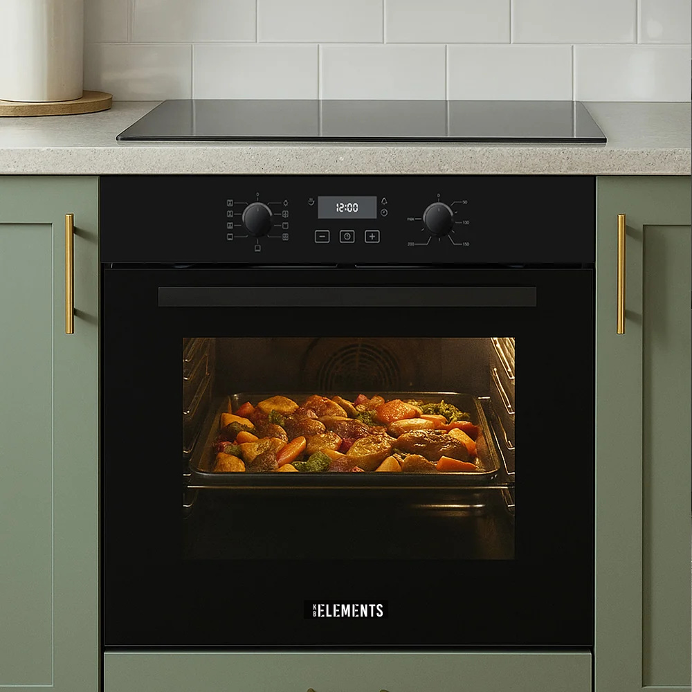 KB Elements 60cm Gas Built-In Oven, Black Glass – ELK73GV1