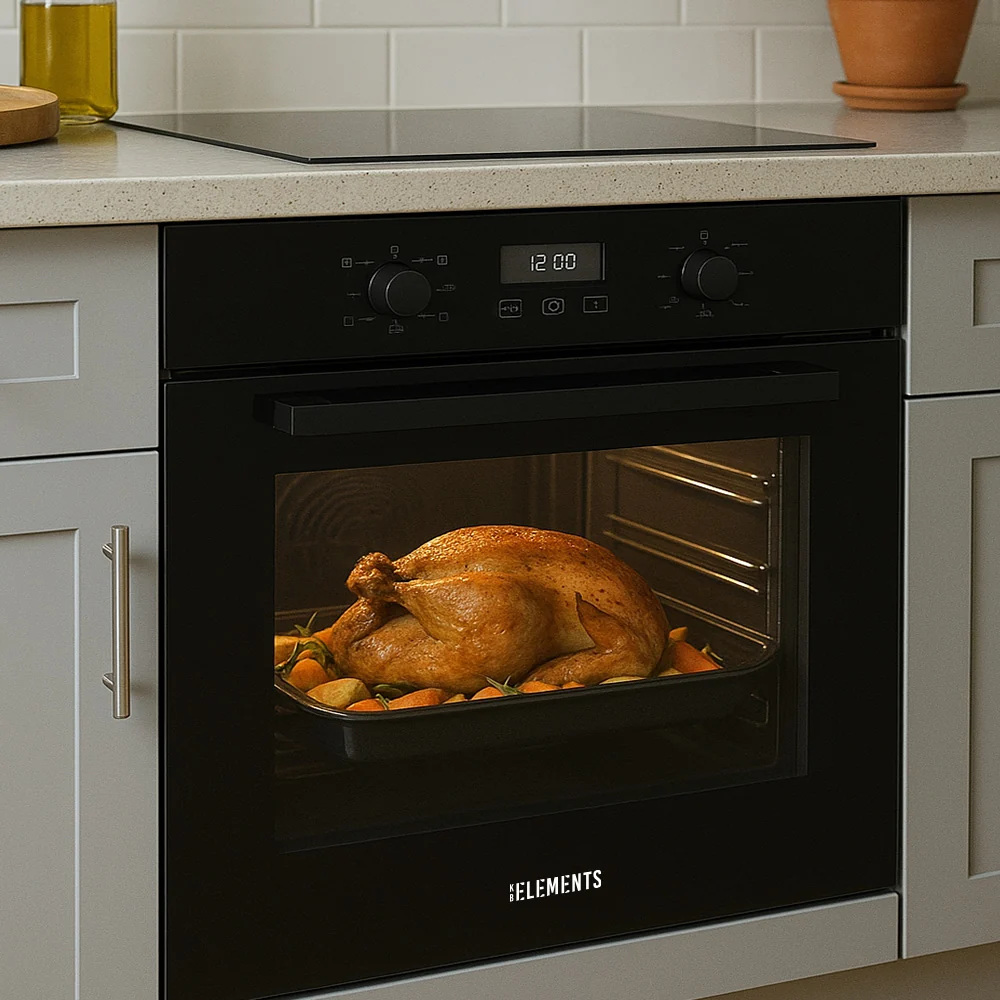 KB Elements 90cm Gas Built-In Oven, Black Glass – ELK90GV1
