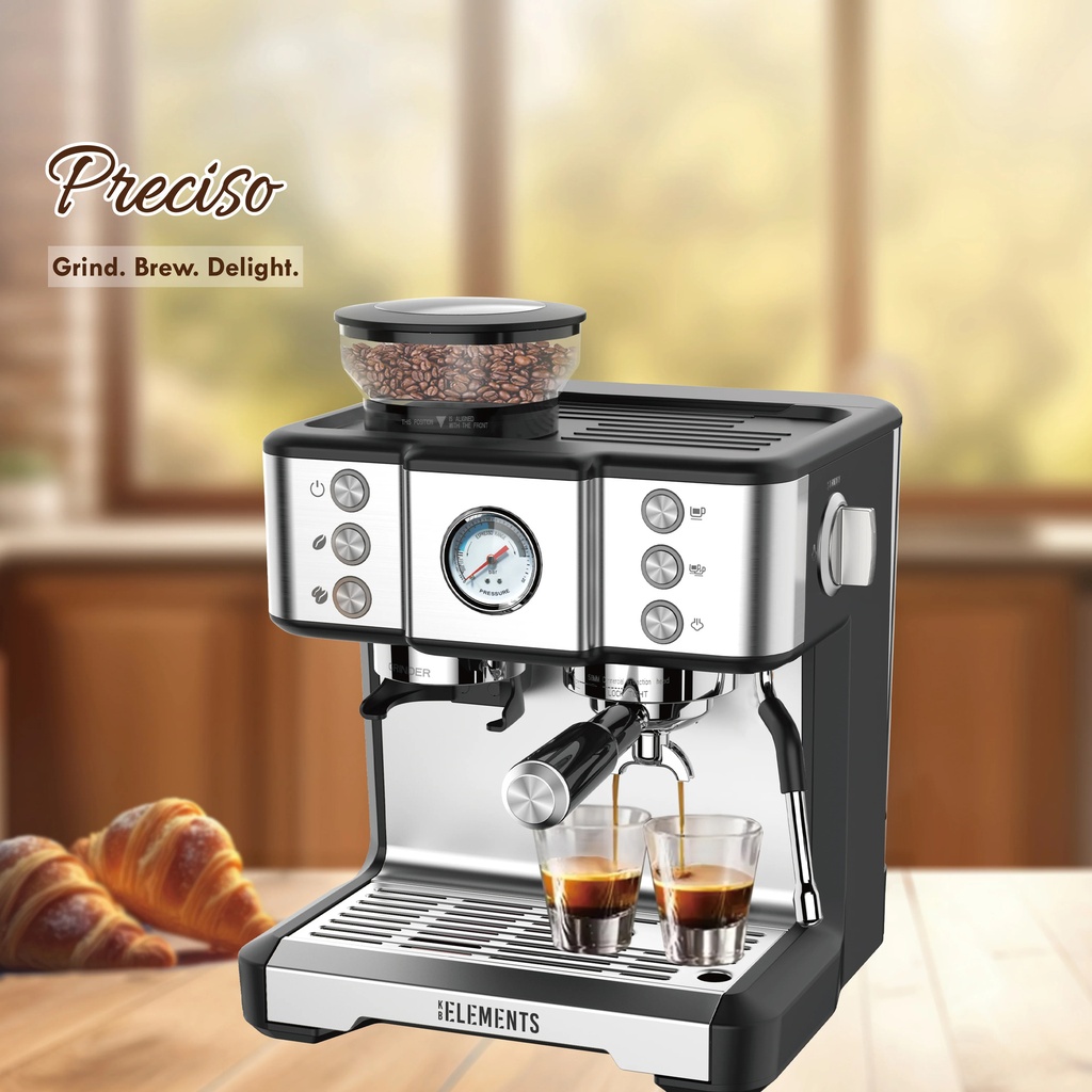 KB Elements Built-In Grinder Coffee Machine – ELK201CS