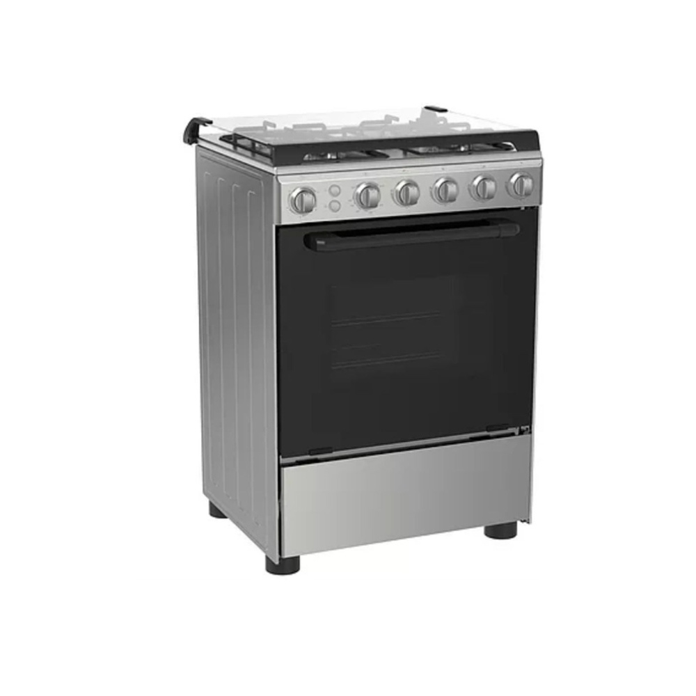 Midea 60cm 4-Burner Gas Freestanding Cooker, Stainless Steel – 24BMG4G058