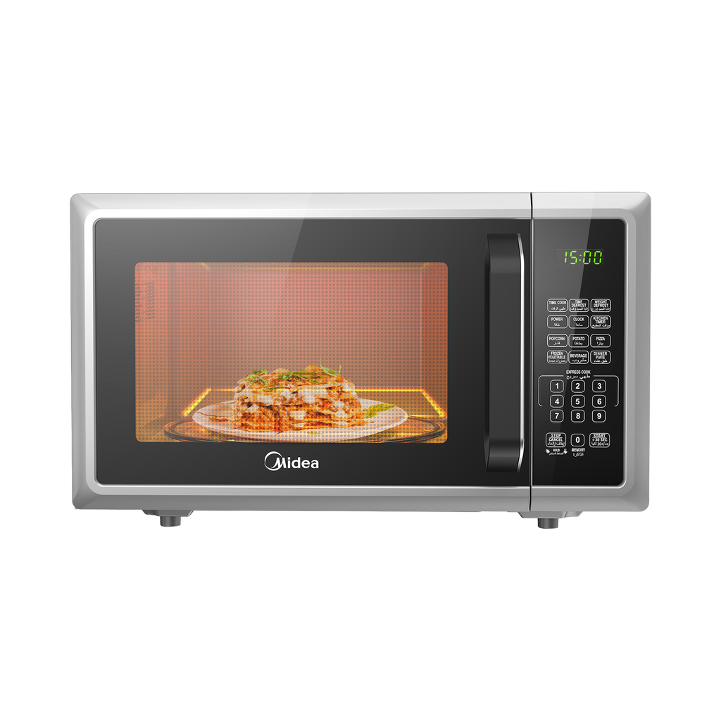 Midea 25L 900W Microwave Oven, Silver – EM925A2GU-SL
