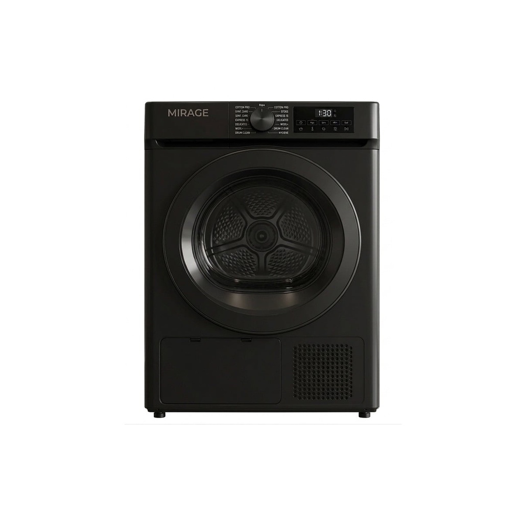 Mirage Heat Pump Inverter Tumble Dryer, Black – DCR10INV-B
