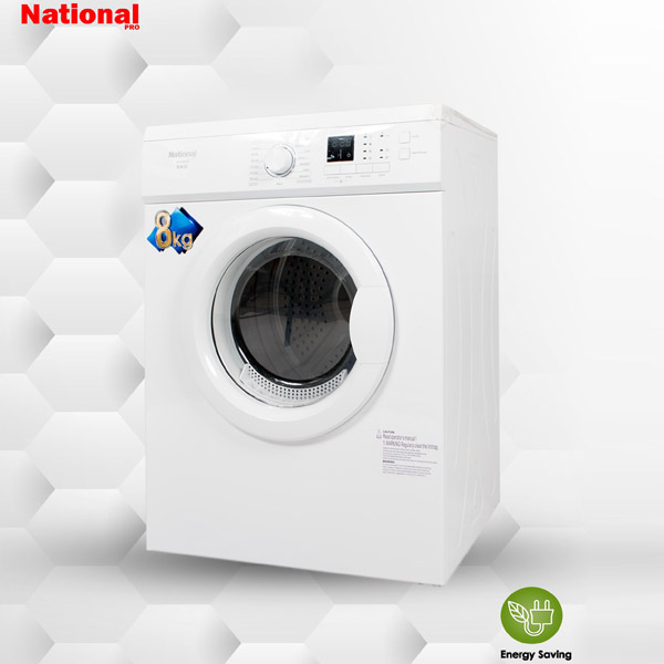 National Pro 8kg Tumble Dryer, White – DR801W
