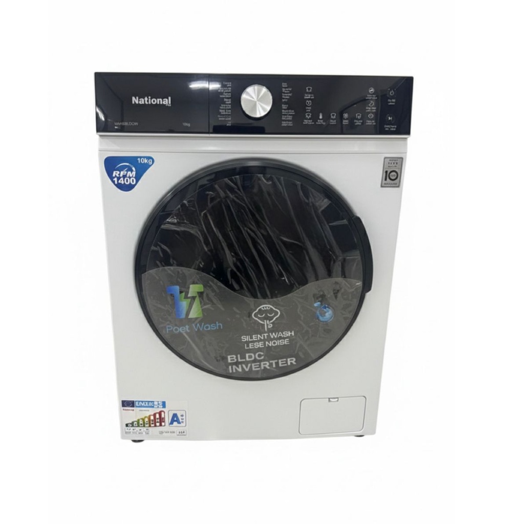 National Pro 10kg Front-Load Washing Machine – WM10BLDC/W