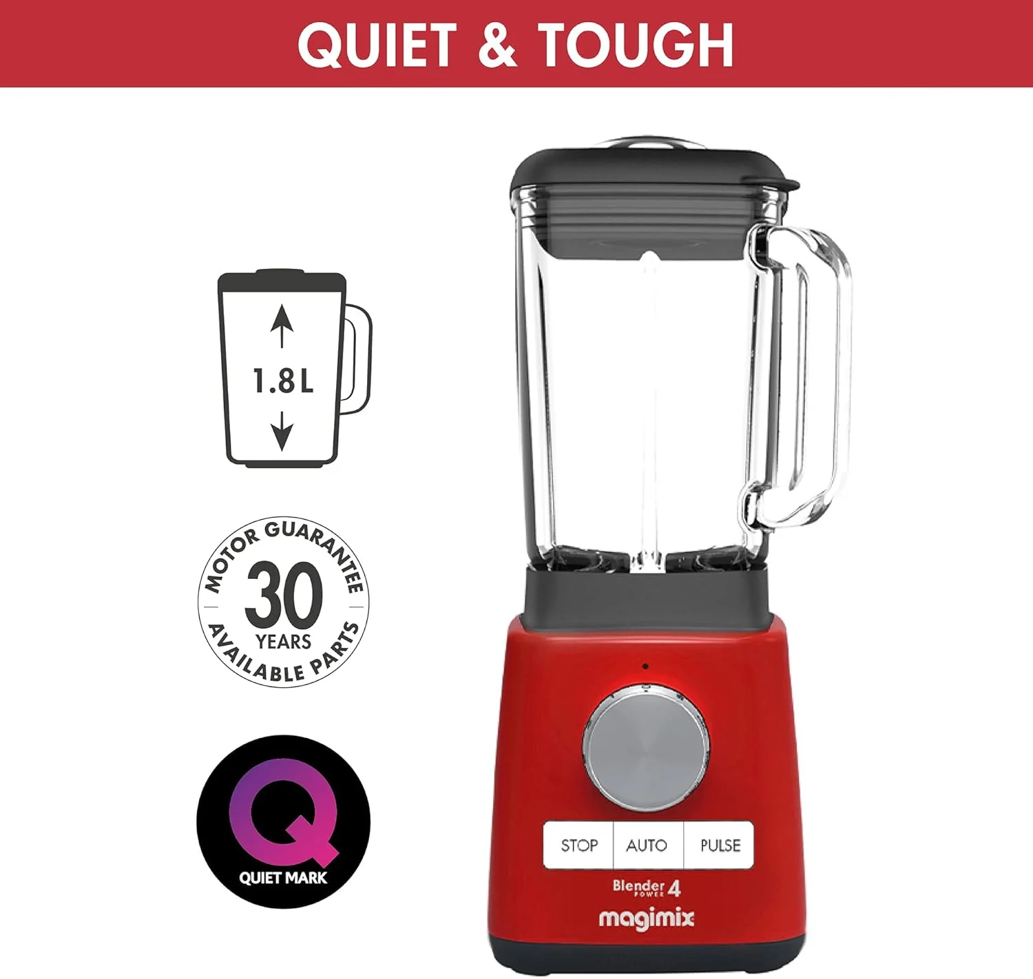 Magimix 1.8L 1300W Le Blander - Rouge – MX800R